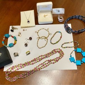 Jewelry, tie tac, Harley ring, cuff links, ankle bracelet